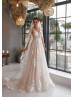 Spaghetti Straps Beaded Lace Tulle Fashion Wedding Dress